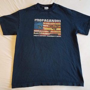 navy blue Propagandhi punk band shirt size M